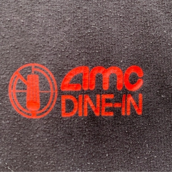 AMC Theaters T-Shirt  Black M Dine-In 2018 Movies Cinema Work Uniform Usher - Picture 3 of 6